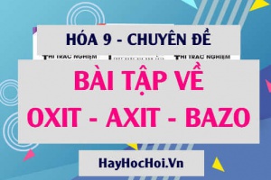 Bài tập về Oxit axit tác dụng dunh dịch kiềm, Oxit bazơ tác dụng với Axit - Hóa 9 chuyên đề